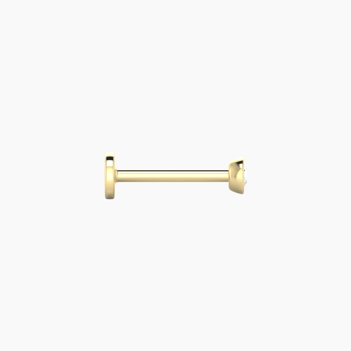 Eos | 18k Yellow Gold 3 mm 8 mm Round Diamond Piercing