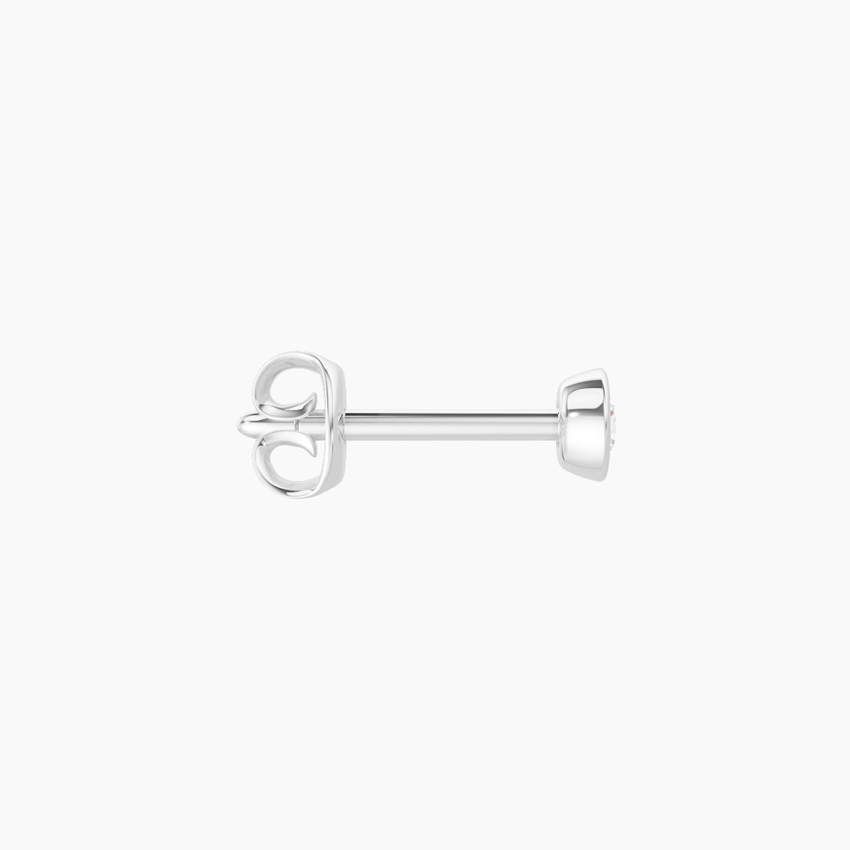 Eos | 18k White Gold 3 mm Round Diamond Earring