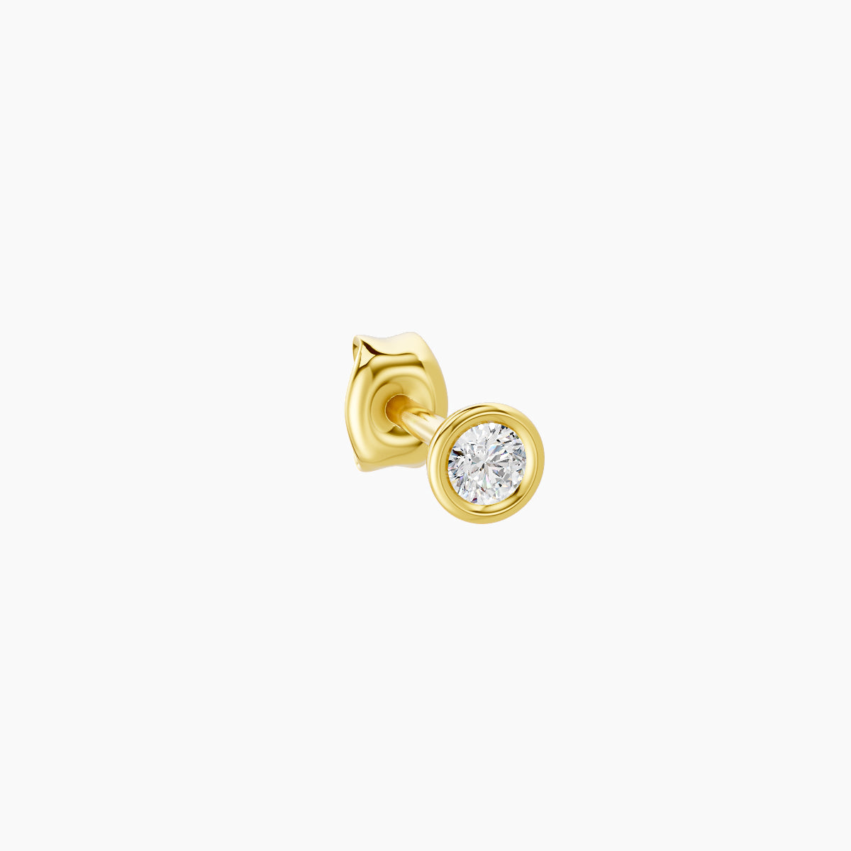 Eos | 18k Yellow Gold 3 mm Round Diamond Earring