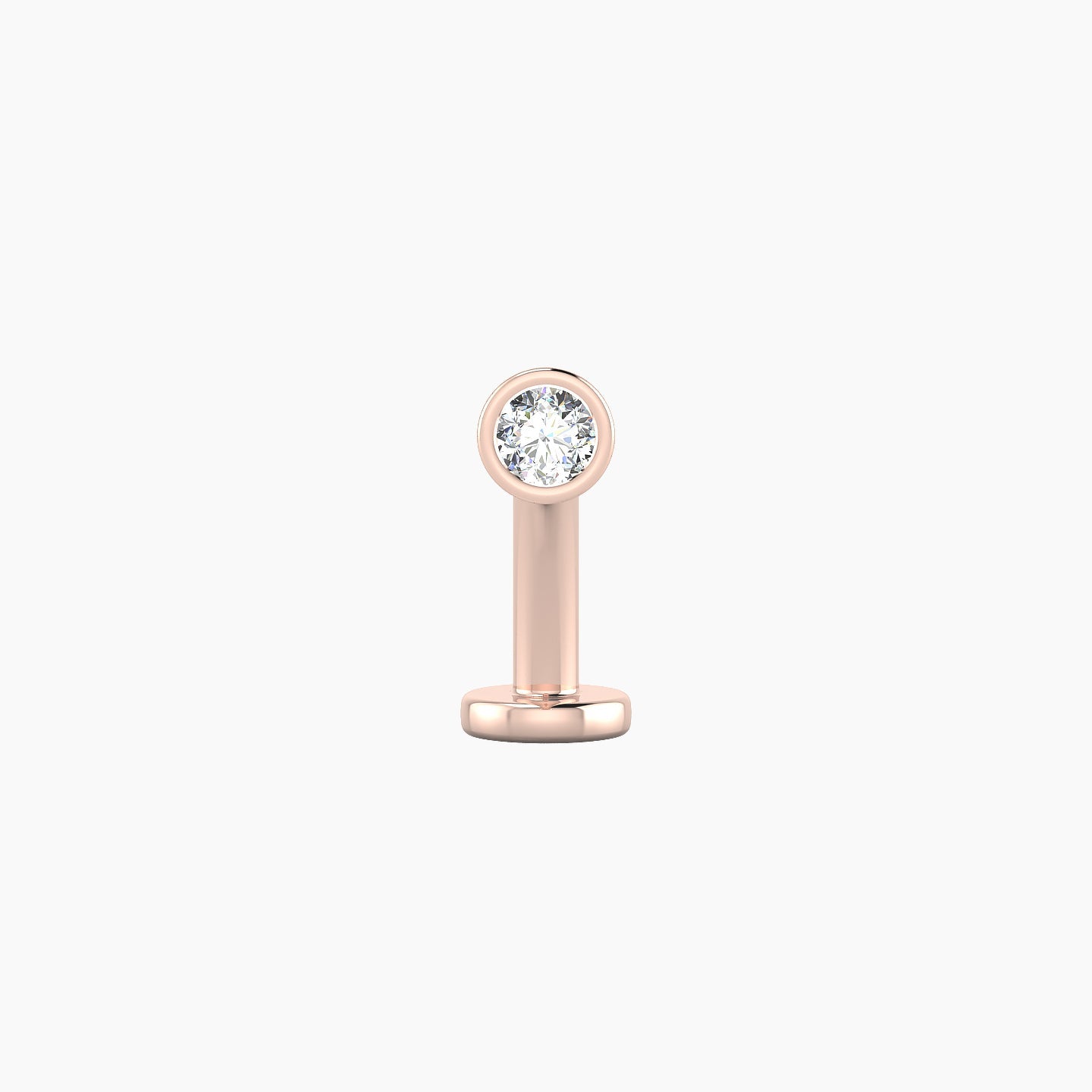 Eos | 18k Rose Gold 3.5 mm 10 mm Round Diamond Floating Navel Piercing