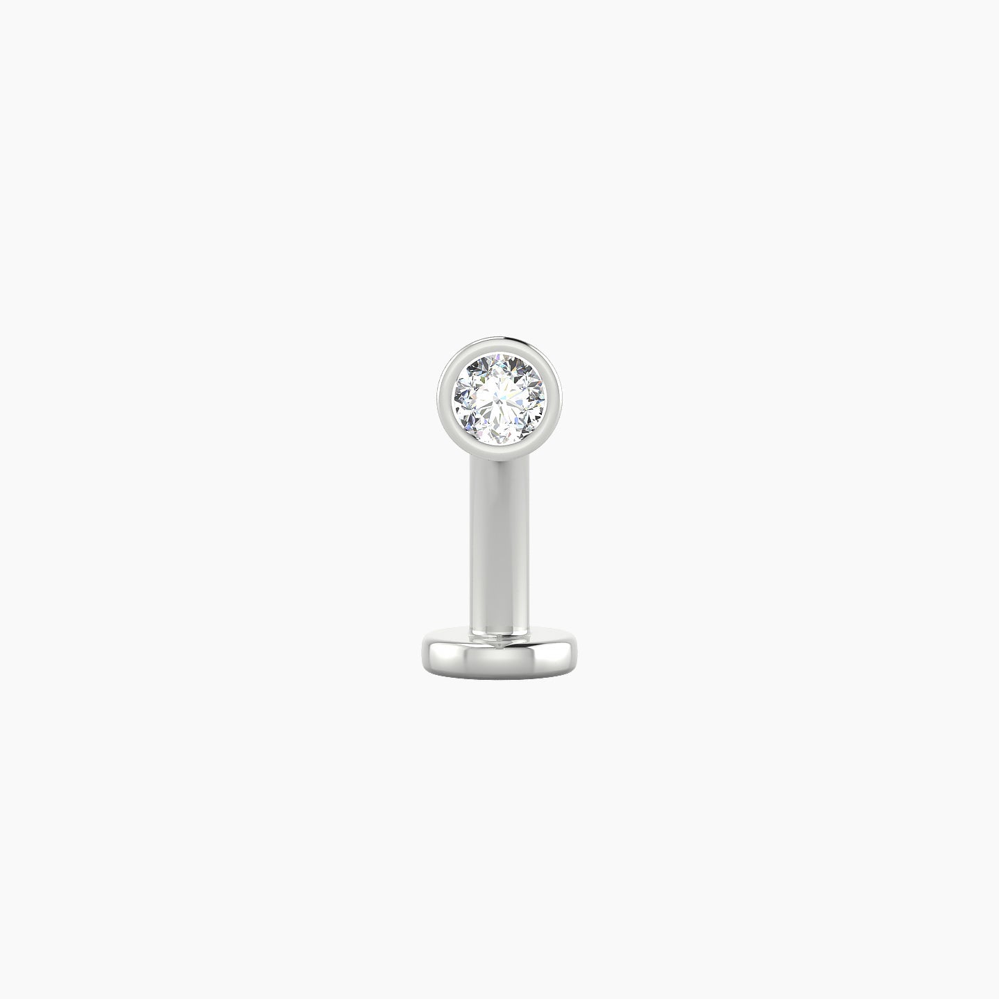 Eos | 18k White Gold 3.5 mm 10 mm Round Diamond Floating Navel Piercing