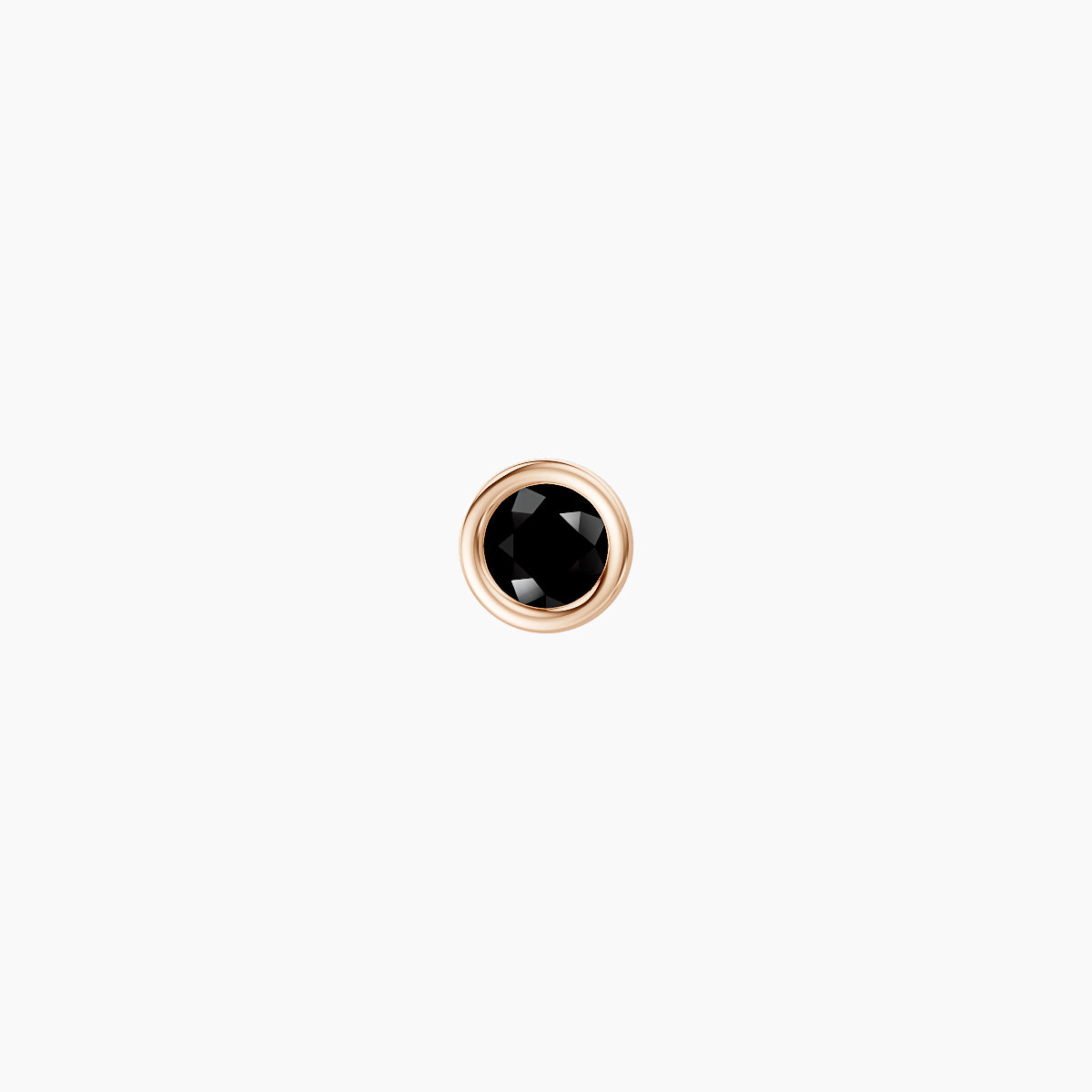 Eos | 18k Rose Gold 5 mm 3.5 mm Round Black Diamond Nose Piercing