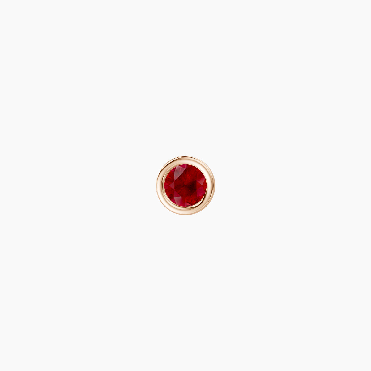Eos | 18k Rose Gold 5 mm 3.5 mm Round Ruby Nose Piercing
