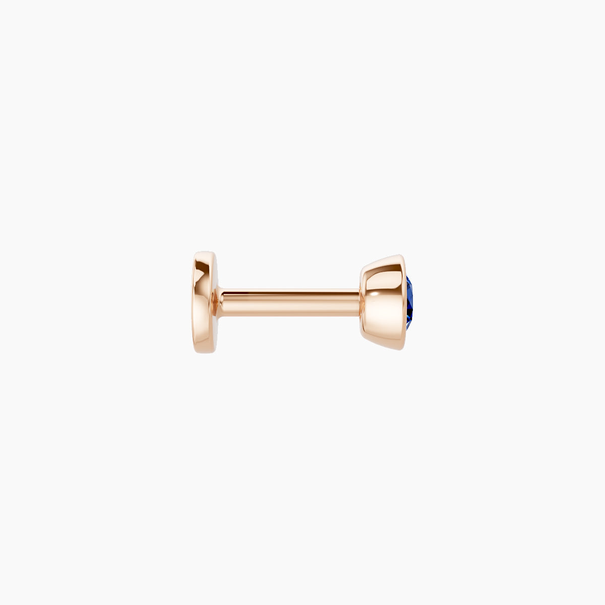 Eos | 18k Rose Gold 5 mm 3.5 mm Round Sapphire Nose Piercing