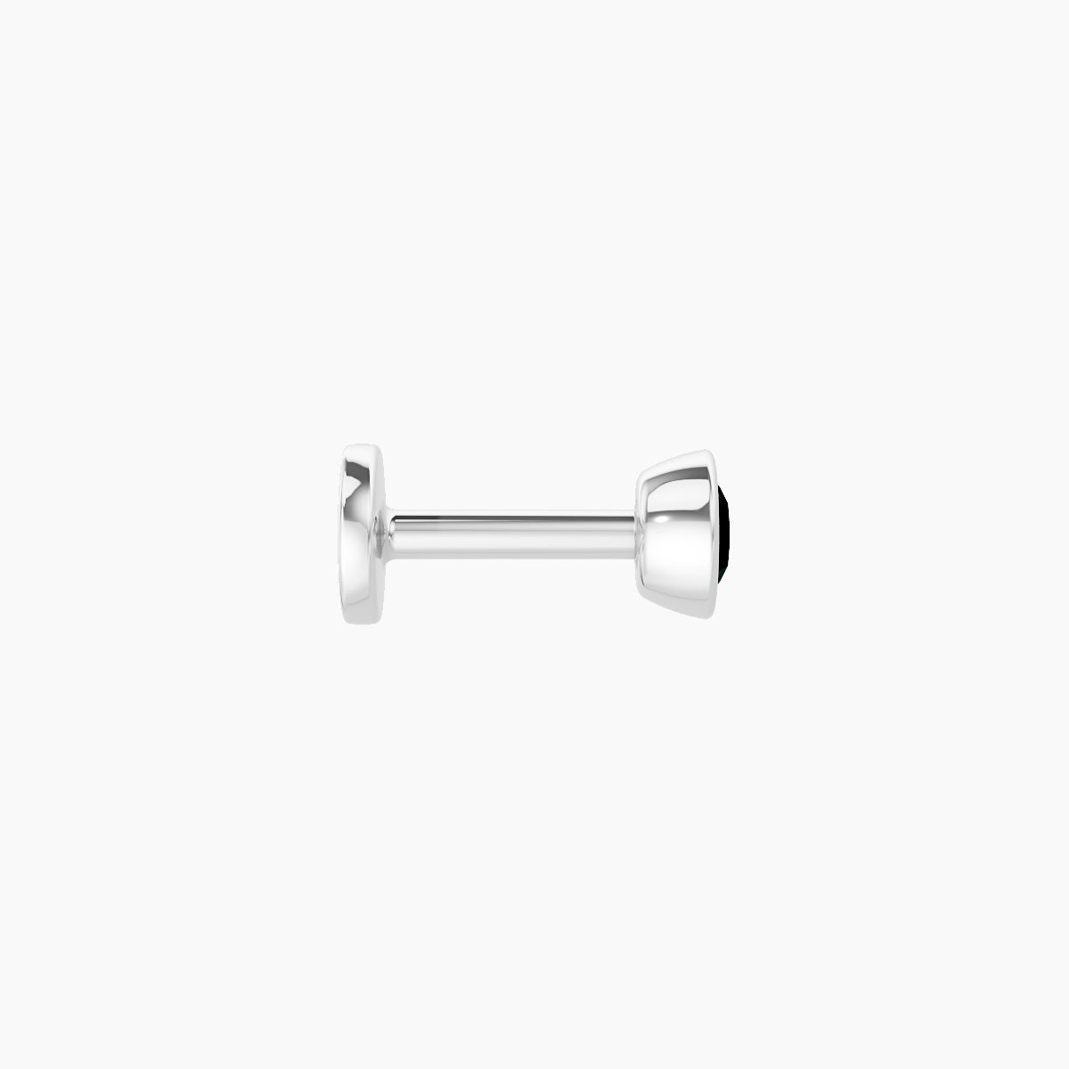 Eos | 18k White Gold 5 mm 3.5 mm Round Black Diamond Nose Piercing