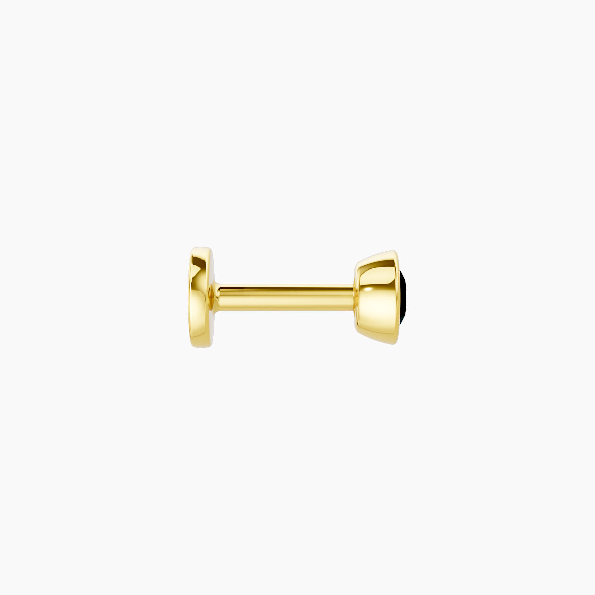 Eos | 18k Yellow Gold 5 mm 3.5 mm Round Black Diamond Nose Piercing