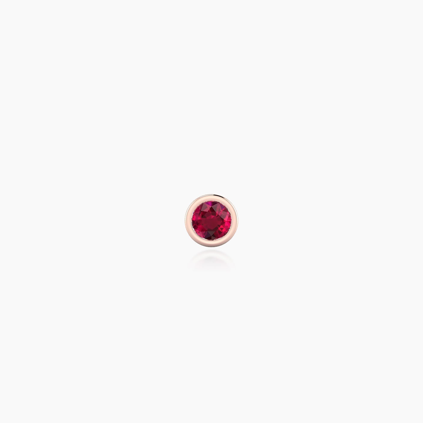 Eos | 18k Rose Gold 5 mm 3.5 mm Round Ruby Nostril Piercing