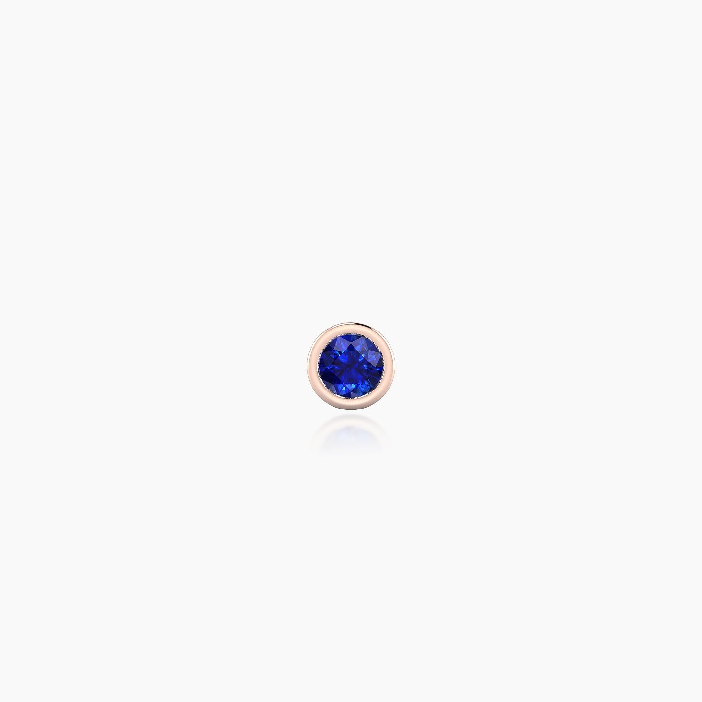 Eos | 18k Rose Gold 5 mm 3.5 mm Round Sapphire Nostril Piercing