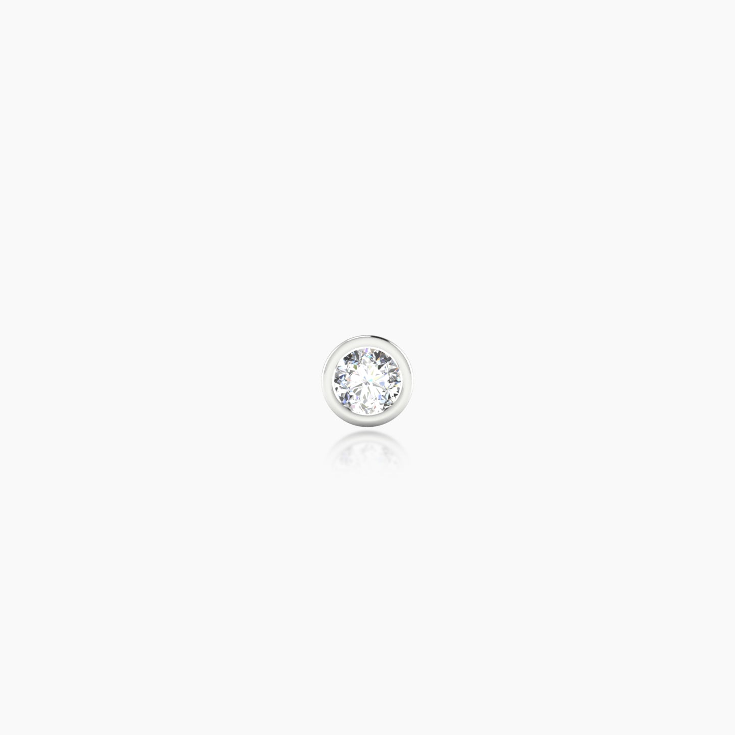 Eos | 18k White Gold 3.5 mm 5 mm Round Diamond Nostril Piercing