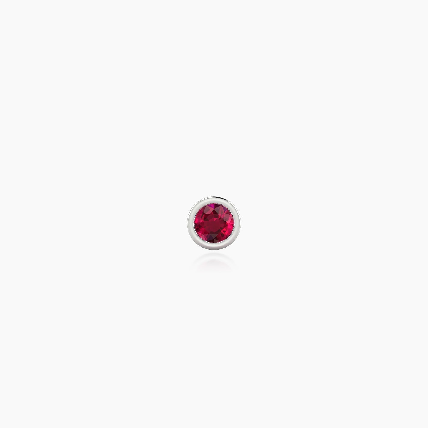 Eos | 18k White Gold 5 mm 3.5 mm Round Ruby Nostril Piercing