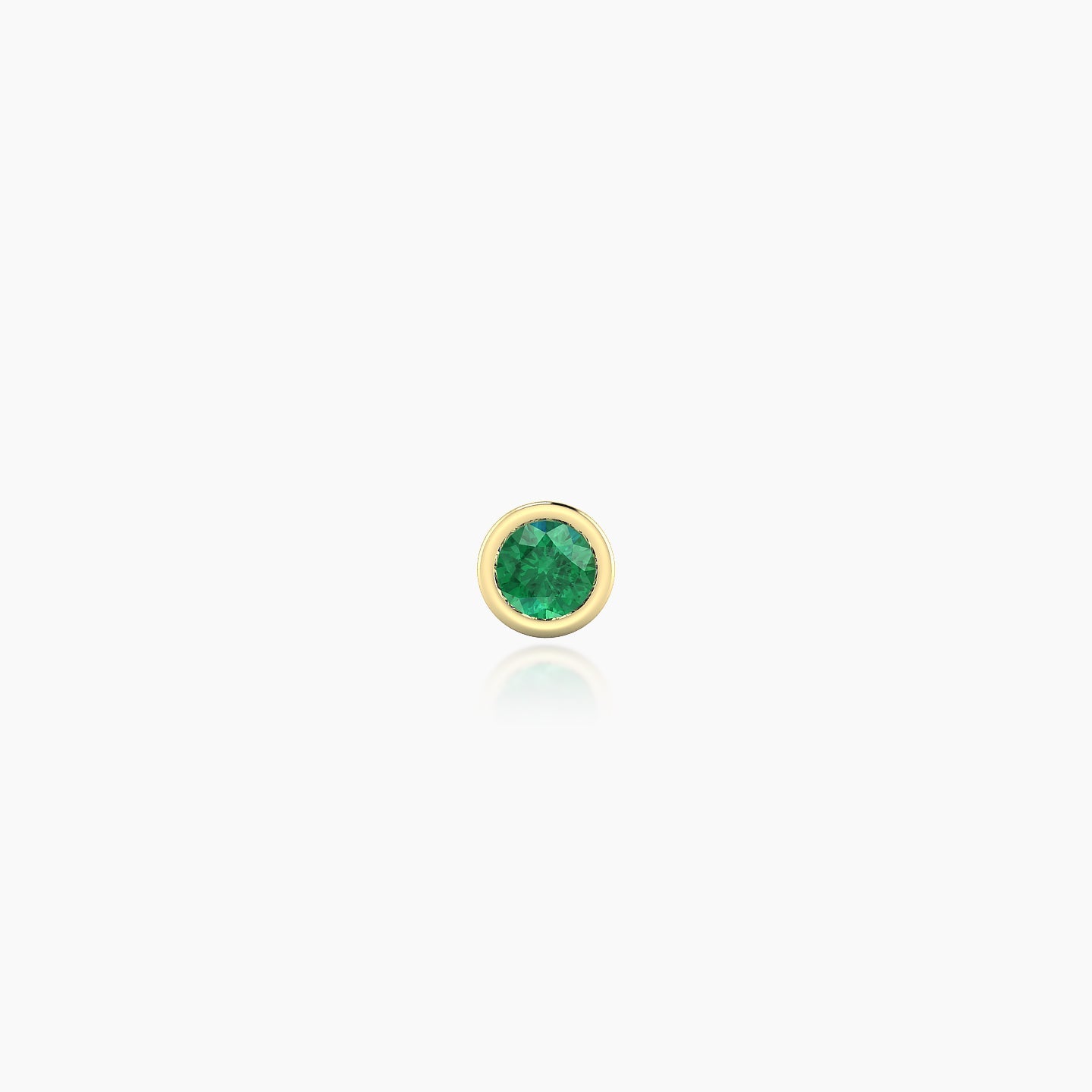 Eos | 18k Yellow Gold 5 mm 3.5 mm Round Emerald Nostril Piercing