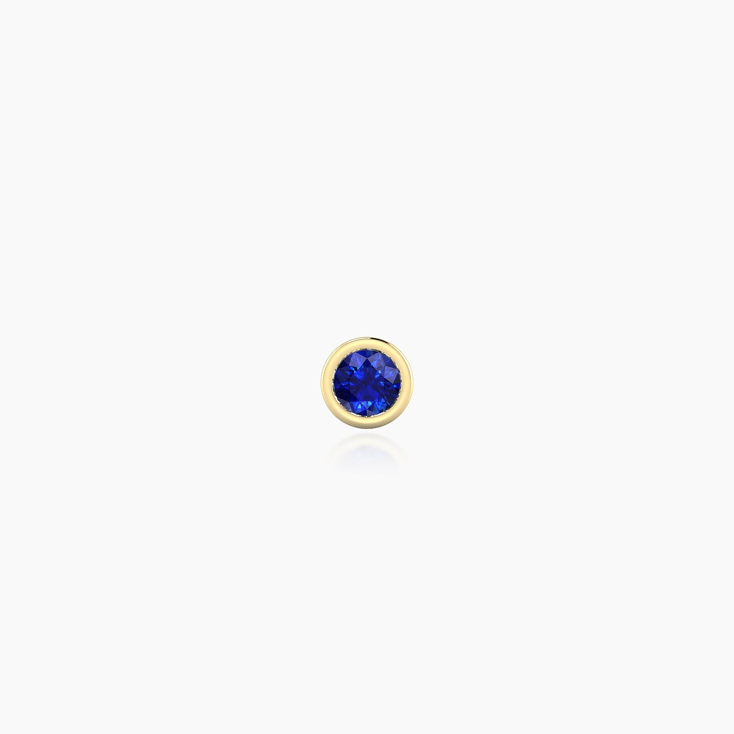 Eos | 18k Yellow Gold 5 mm 3.5 mm Round Sapphire Nostril Piercing