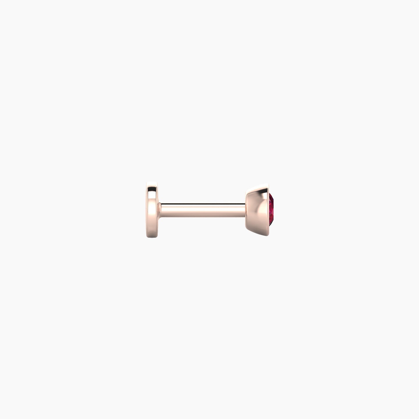 Eos | 18k Rose Gold 5 mm 3.5 mm Round Ruby Nostril Piercing