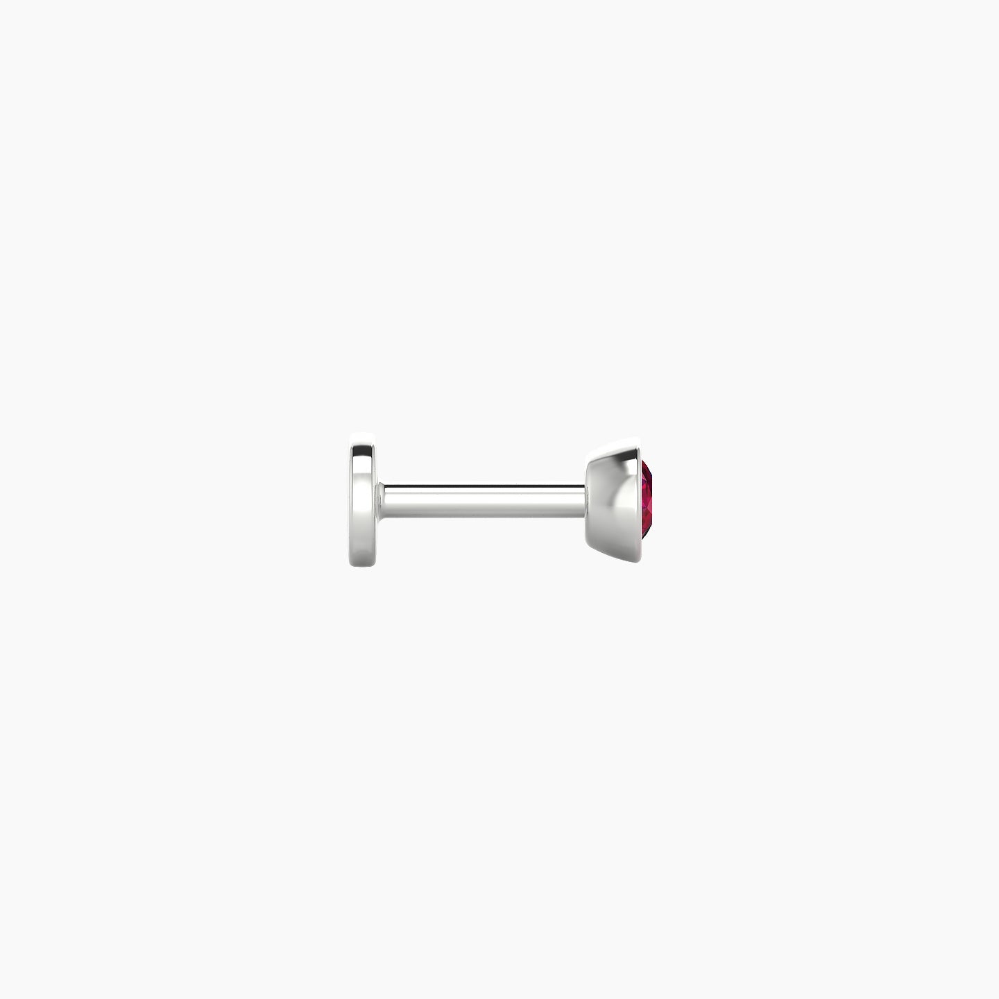 Eos | 18k White Gold 5 mm 3.5 mm Round Ruby Nostril Piercing