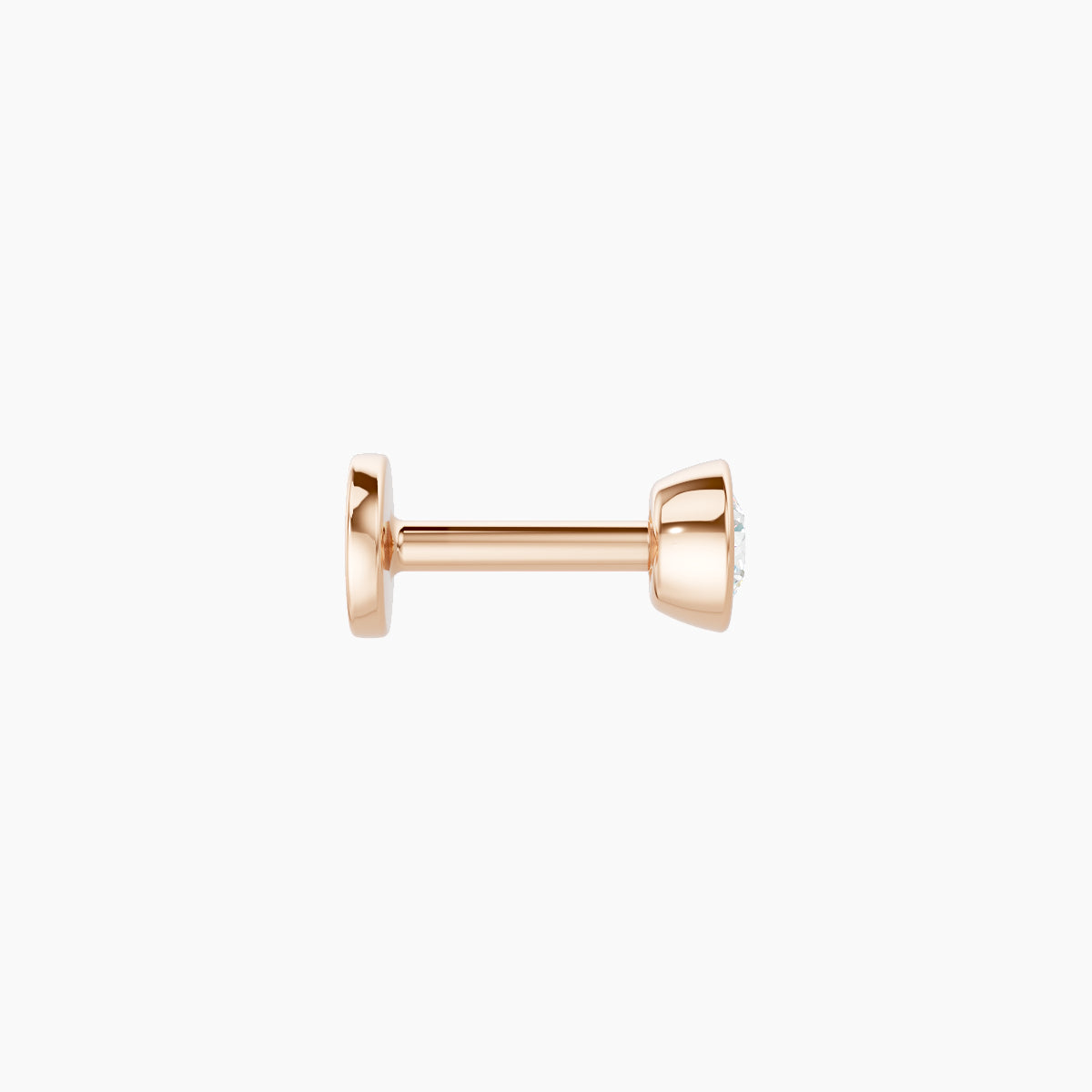 Eos | 18k Rose Gold 3.5 mm 5 mm Round Diamond Piercing