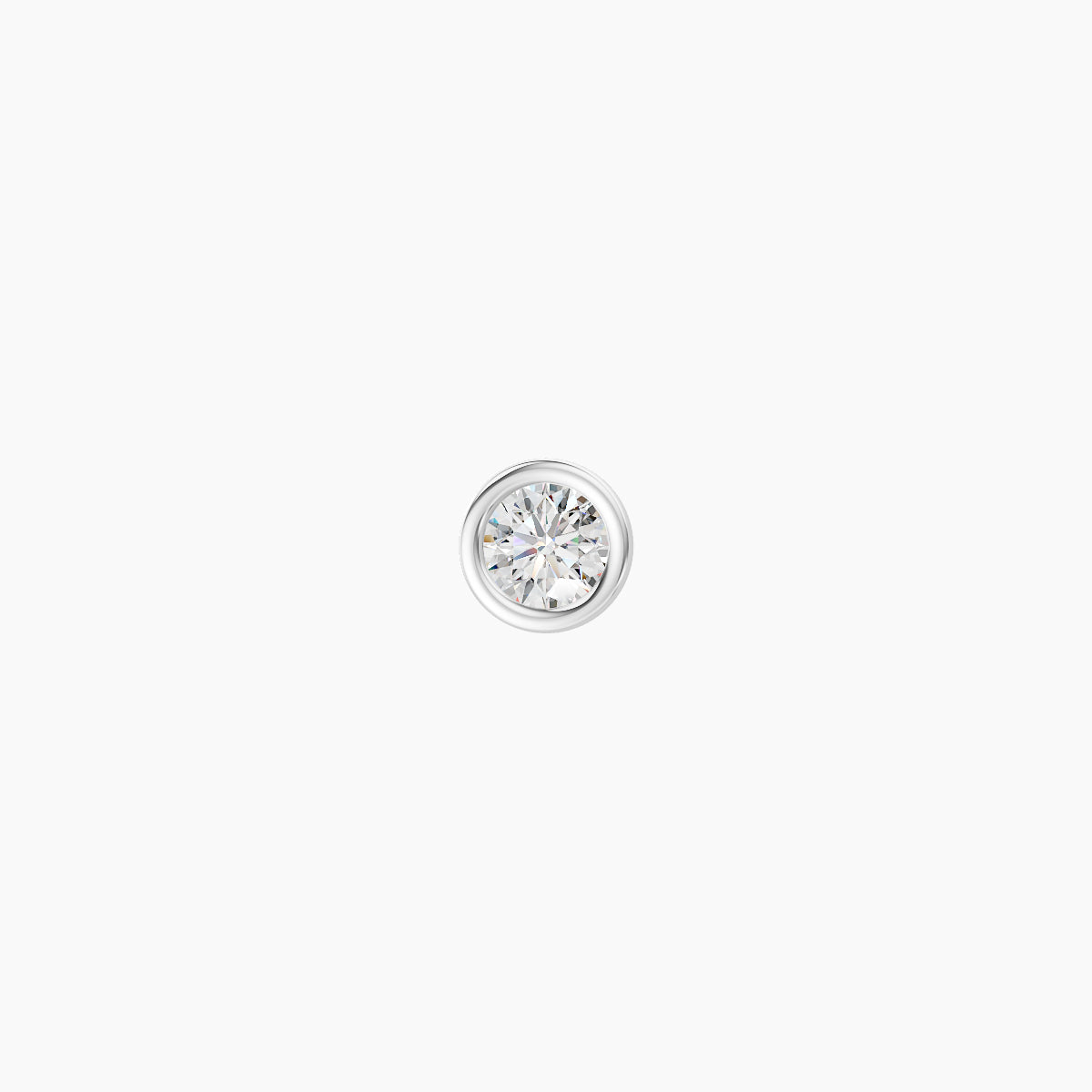 Eos | 18k White Gold 3.5 mm 5 mm Round Diamond Piercing