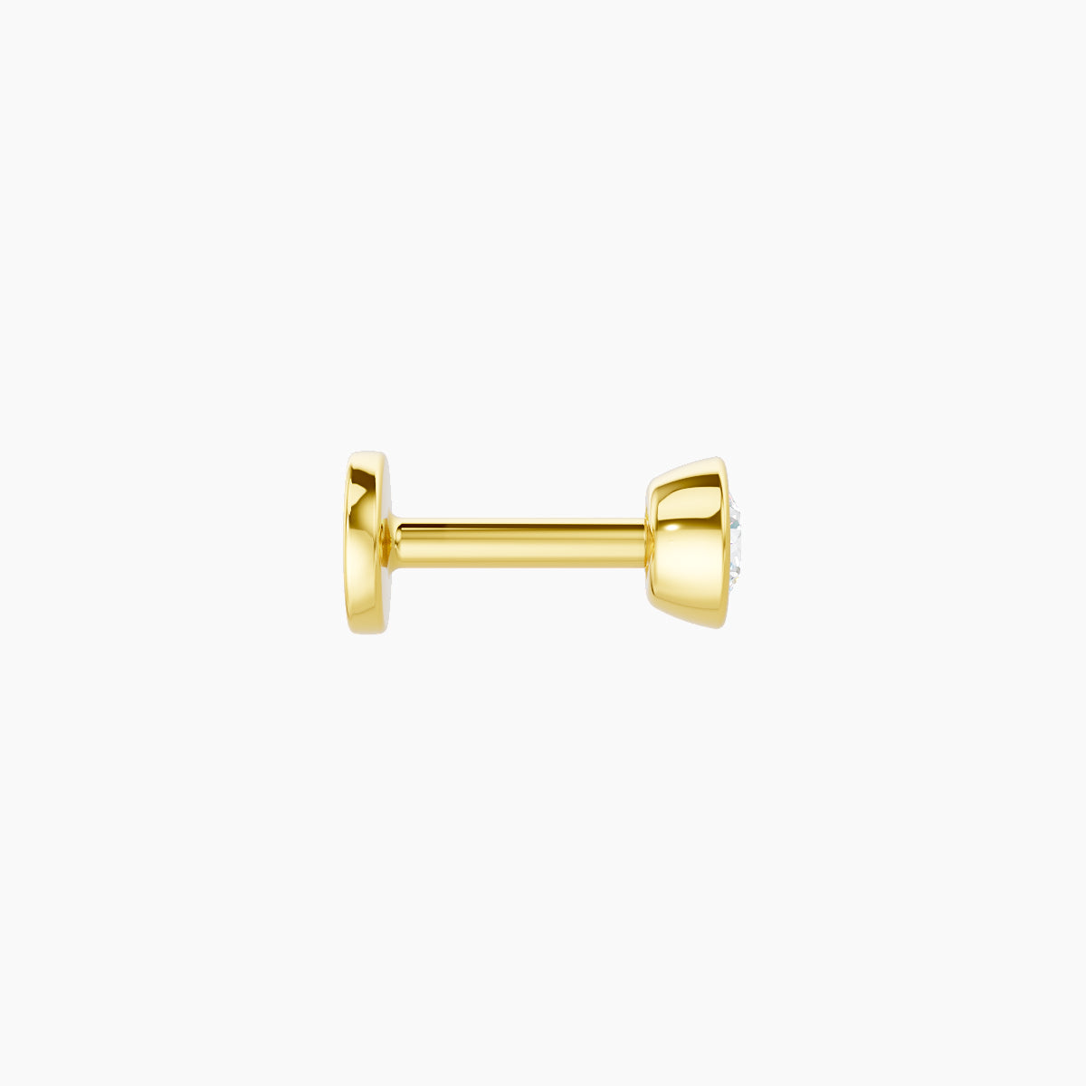 Eos | 18k Yellow Gold 3.5 mm 5 mm Round Diamond Piercing