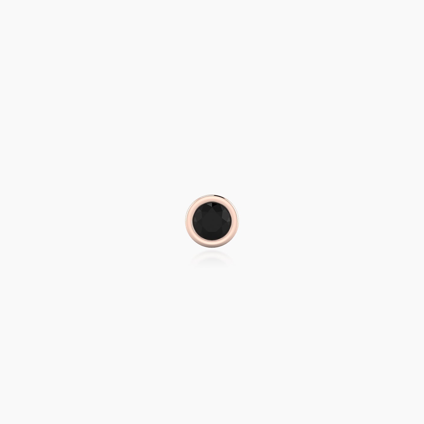 Eos | 18k Rose Gold 5 mm 3.5 mm Round Black Diamond Piercing