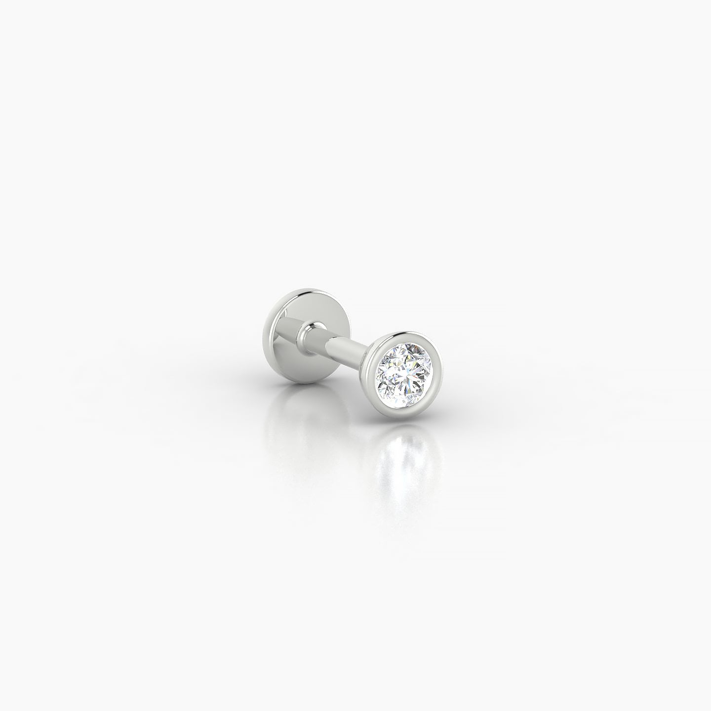 Eos | 18k White Gold 3.5 mm 5 mm Round Diamond Piercing