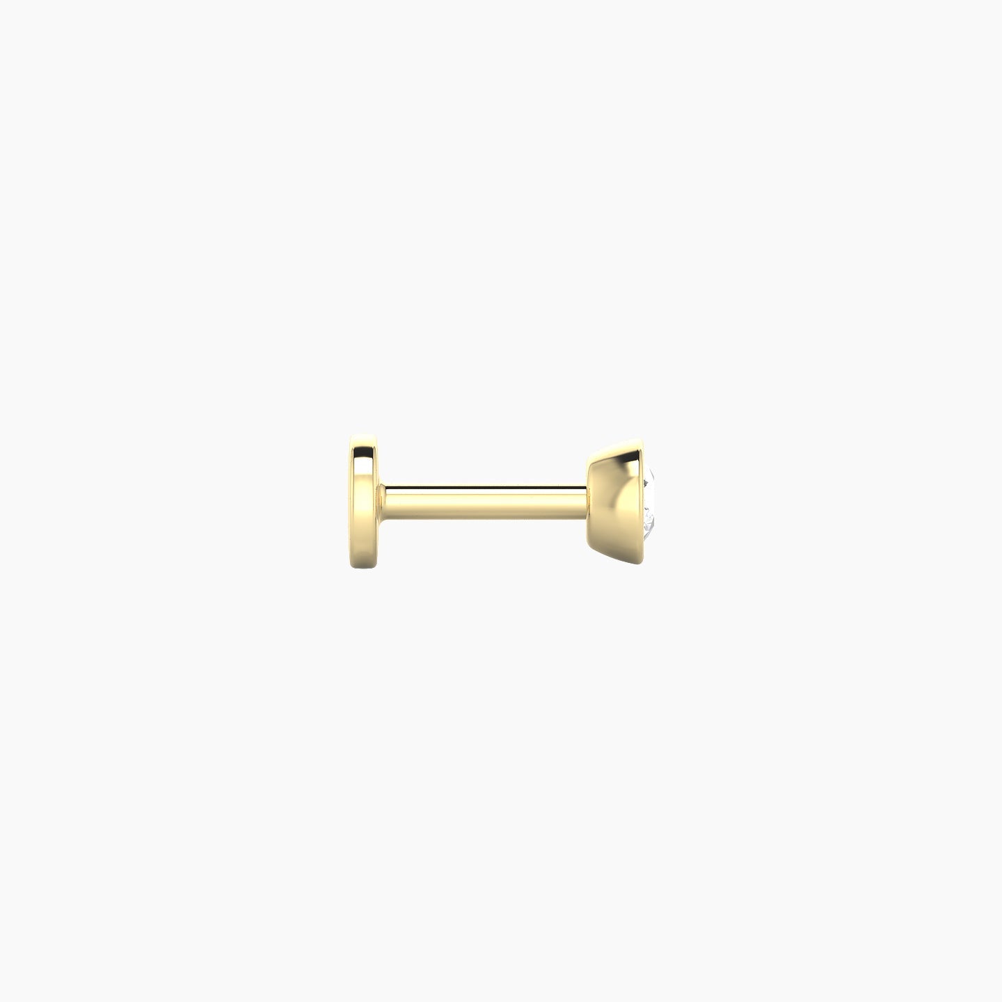 Eos | 18k Yellow Gold 3.5 mm 5 mm Round Diamond Piercing