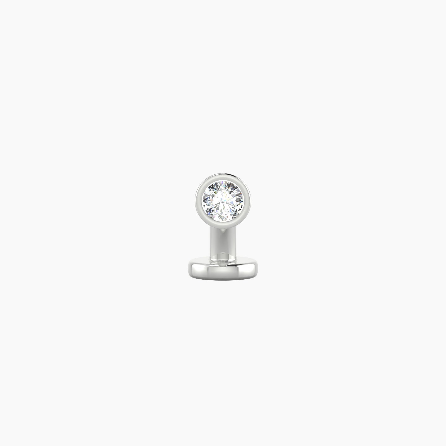 Eos | 18k White Gold 3.5 mm 6 mm Round Diamond Floating Navel Piercing