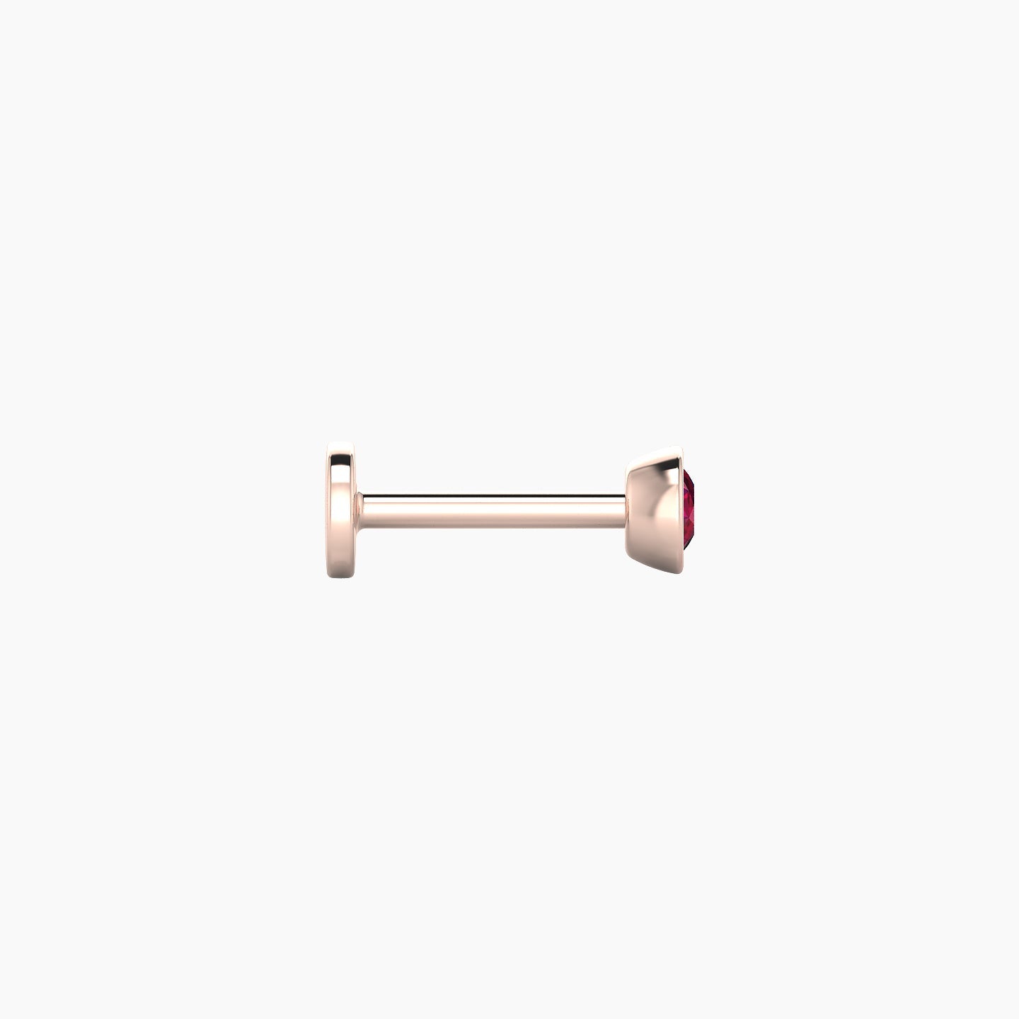 Eos | 18k Rose Gold 6.5 mm 3.5 mm Round Ruby Nostril Piercing