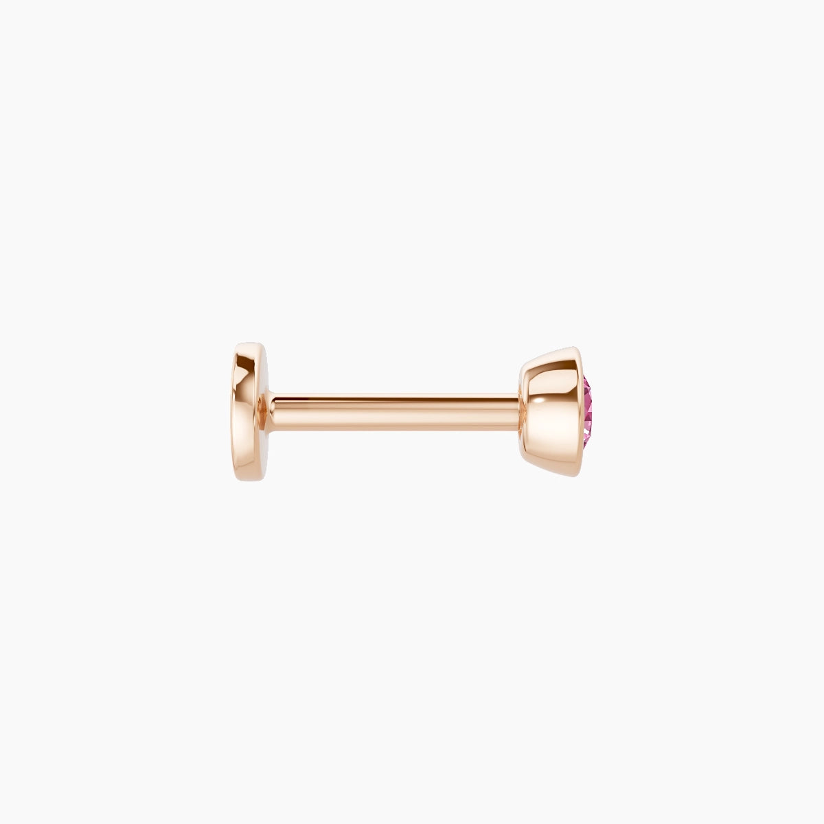 Eos | 18k Rose Gold 6.5 mm 3.5 mm Round Pink Sapphire Piercing