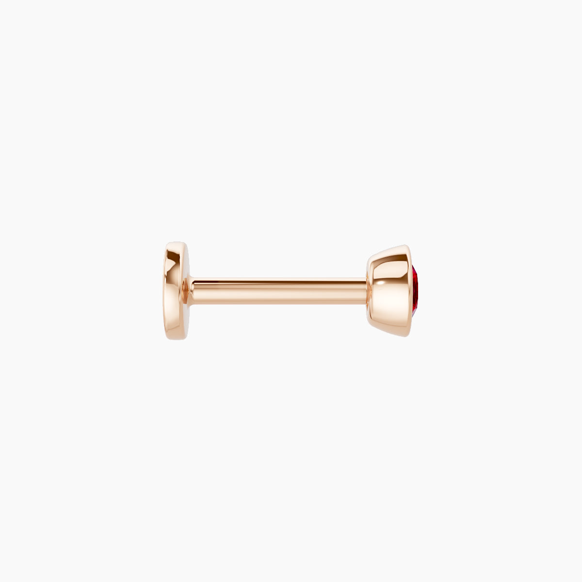 Eos | 18k Rose Gold 6.5 mm 3.5 mm Round Ruby Piercing