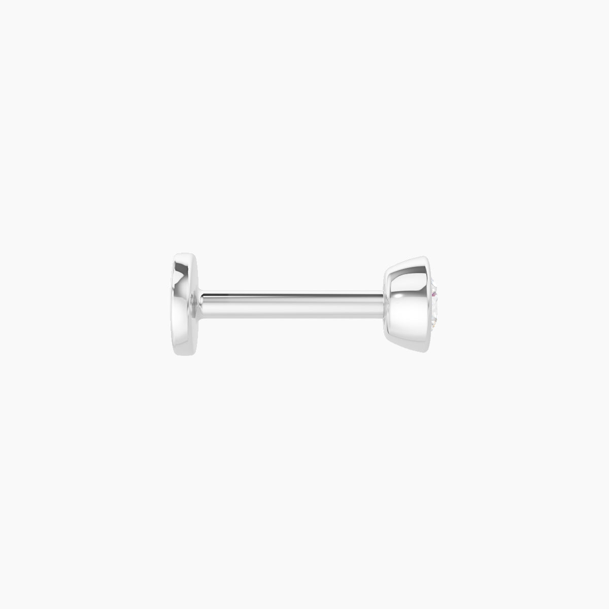Eos | 18k White Gold 3.5 mm 6.5 mm Round Diamond Piercing