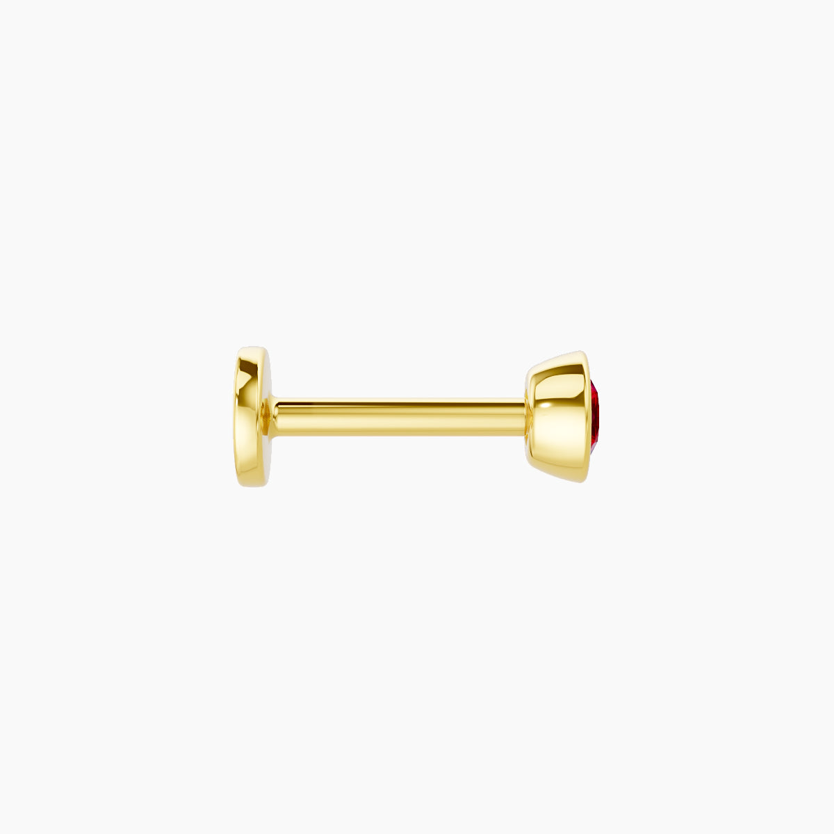 Eos | 18k Yellow Gold 6.5 mm 3.5 mm Round Ruby Piercing
