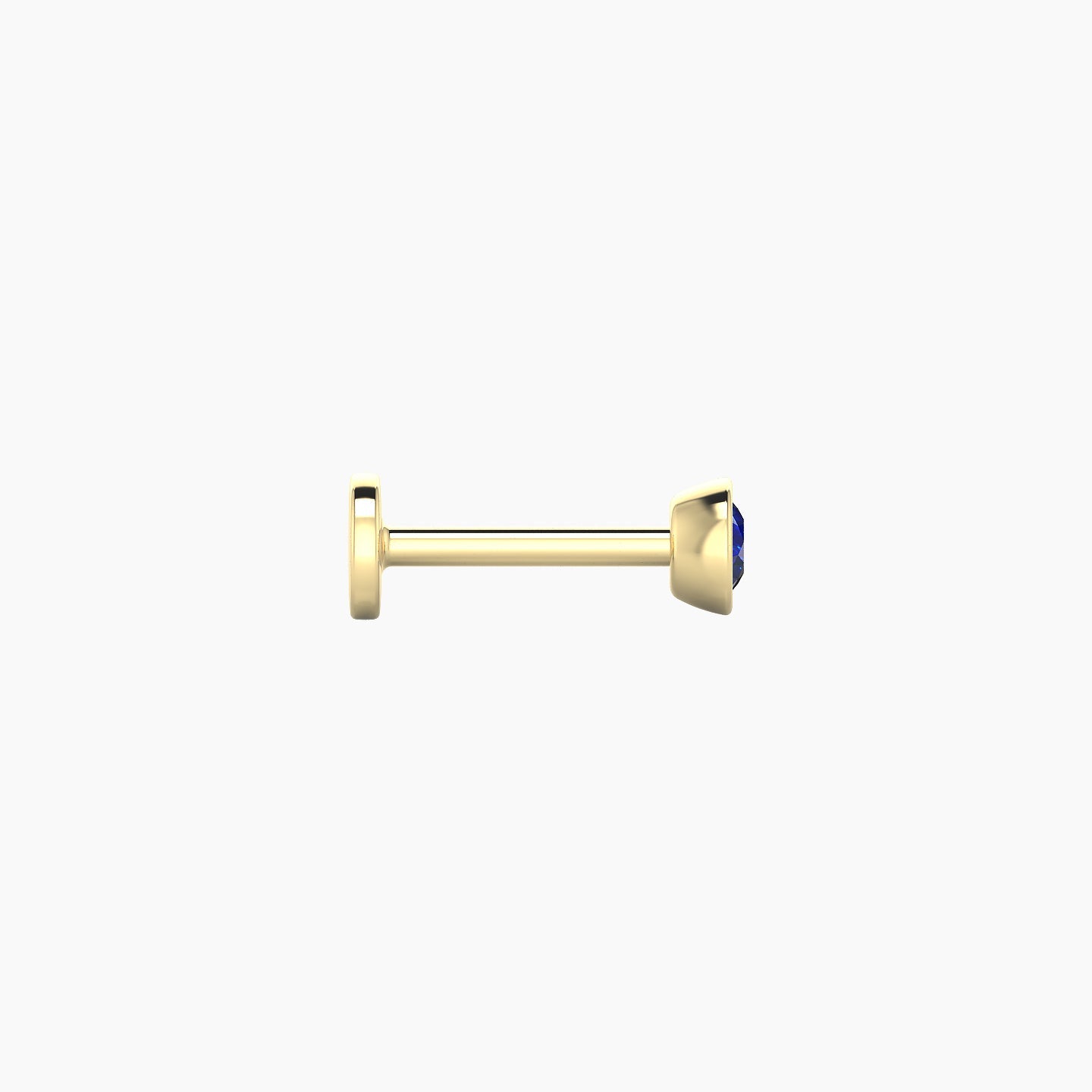 Eos | 18k Yellow Gold 6.5 mm 3.5 mm Round Sapphire Piercing