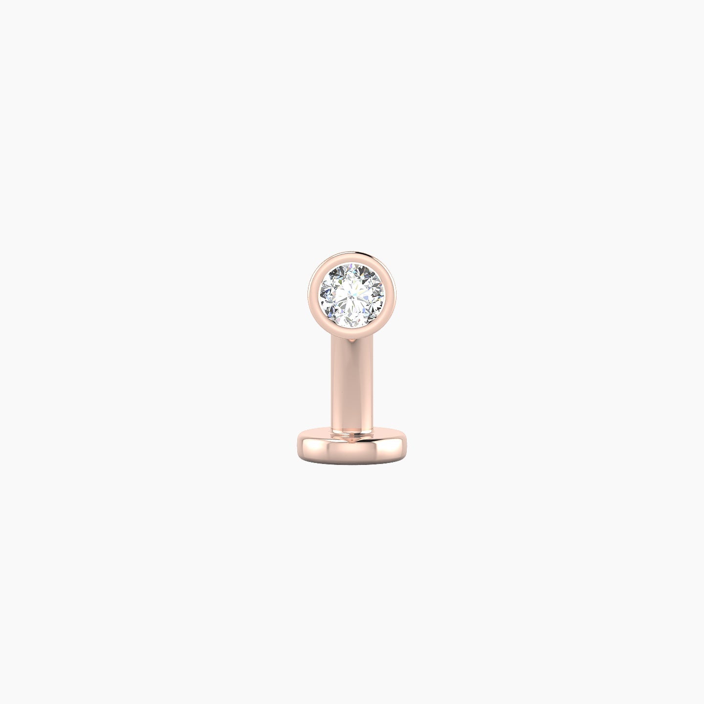 Eos | 18k Rose Gold 3.5 mm 8 mm Round Diamond Floating Navel Piercing