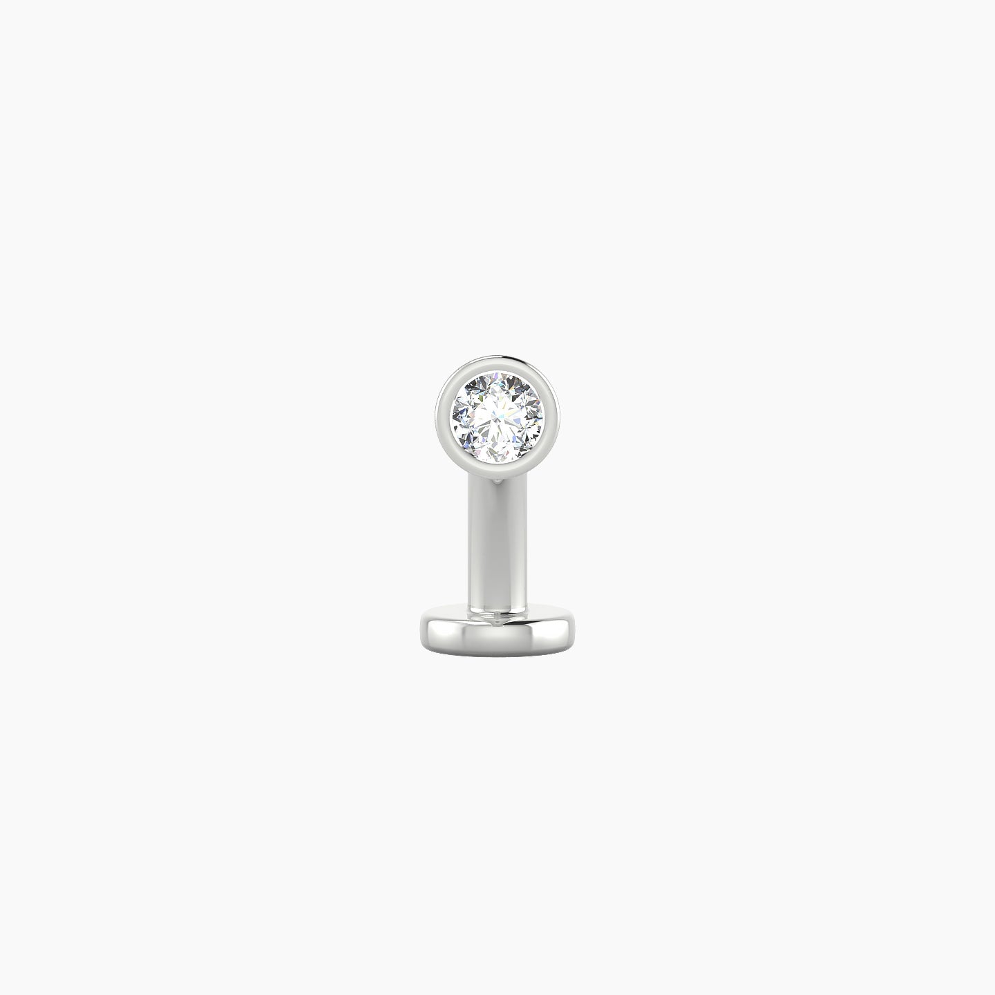 Eos | 18k White Gold 3.5 mm 8 mm Round Diamond Floating Navel Piercing