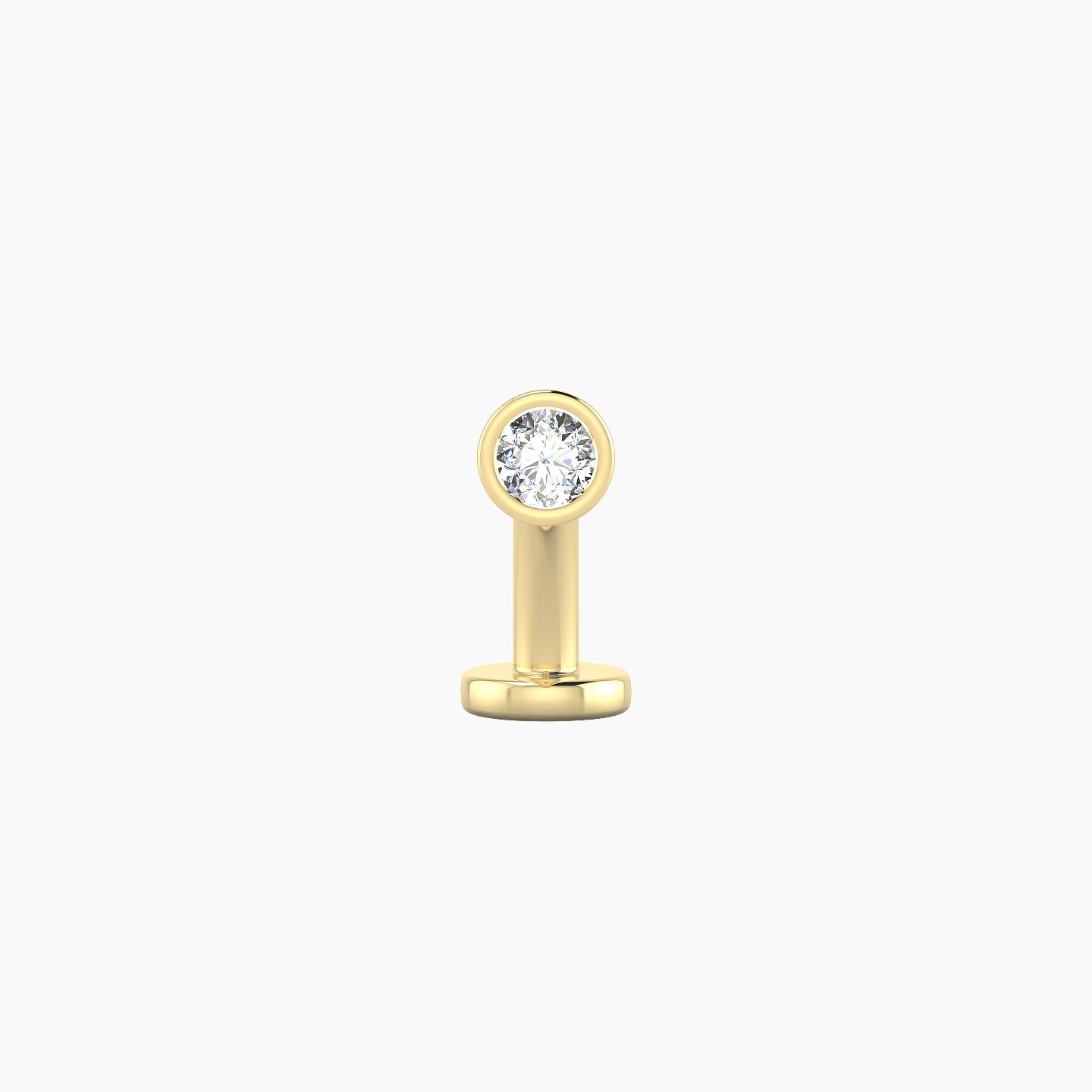 Eos | 18k Yellow Gold 3.5 mm 8 mm Round Diamond Floating Navel Piercing