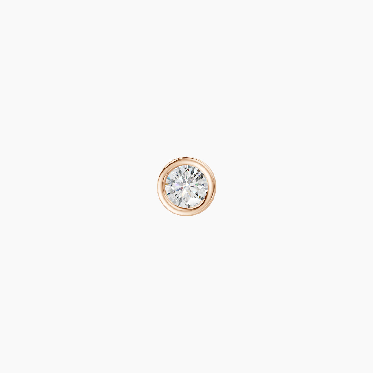 Eos | 18k Rose Gold 3.5 mm 8 mm Round Diamond Nose Piercing