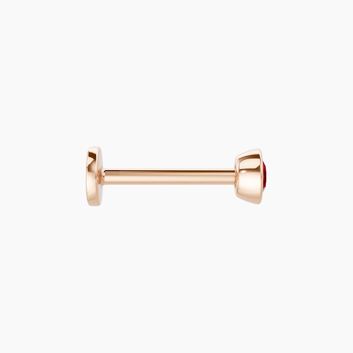 Eos | 18k Rose Gold 8 mm 3.5 mm Round Ruby Nose Piercing
