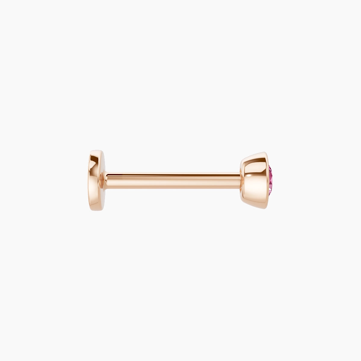 Eos | 18k Rose Gold 8 mm 3.5 mm Round Pink Sapphire Piercing