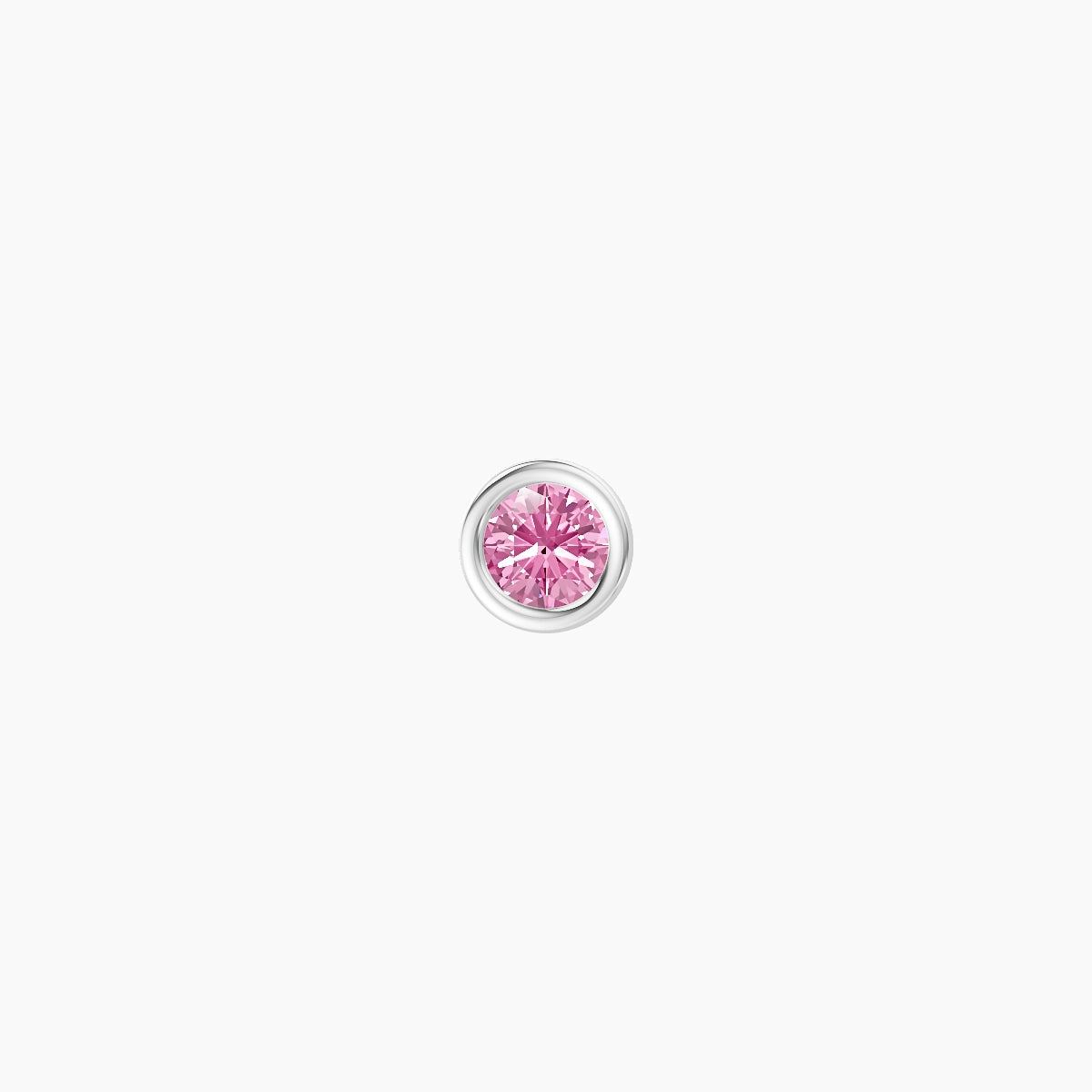 Eos | 18k White Gold 8 mm 3.5 mm Round Pink Sapphire Piercing