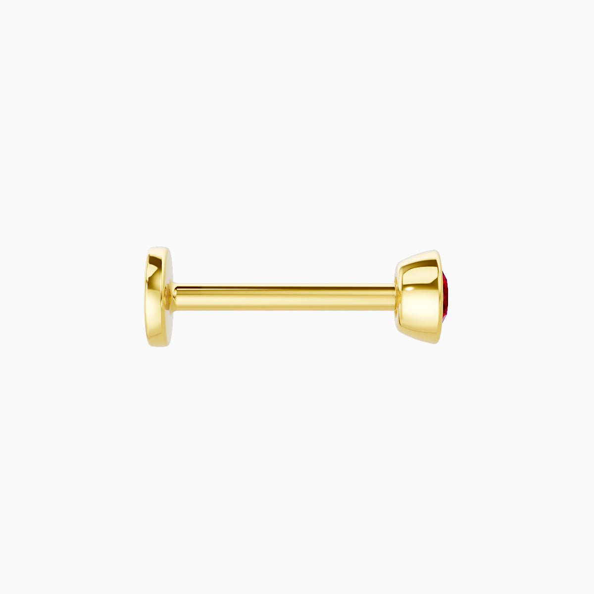 Eos | 18k Yellow Gold 8 mm 3.5 mm Round Ruby Piercing