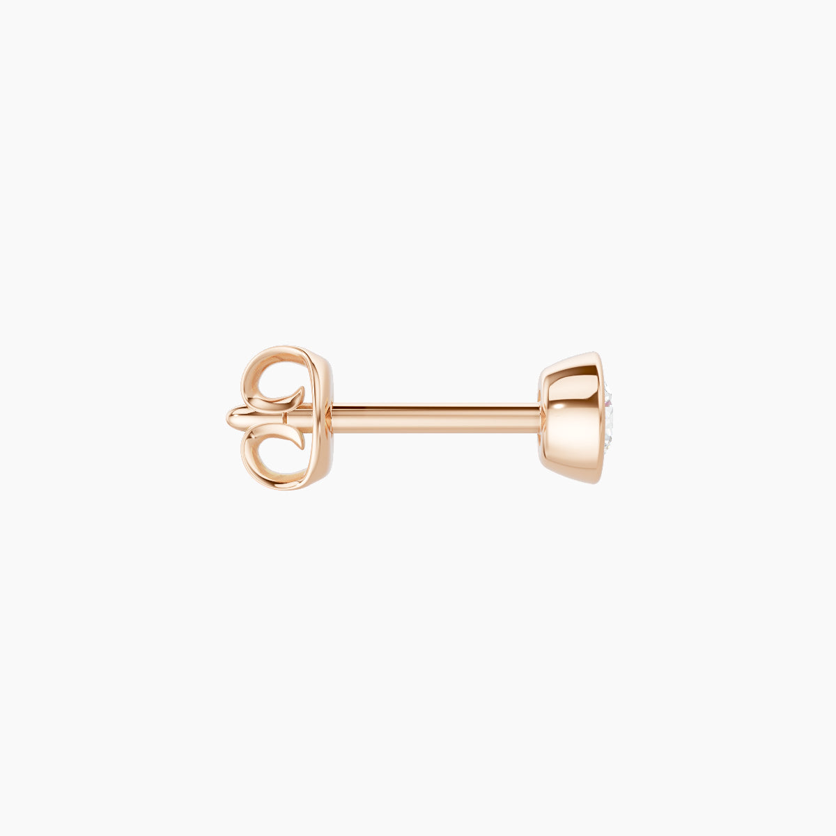 Eos | 18k Rose Gold 3.5 mm Round Diamond Earring