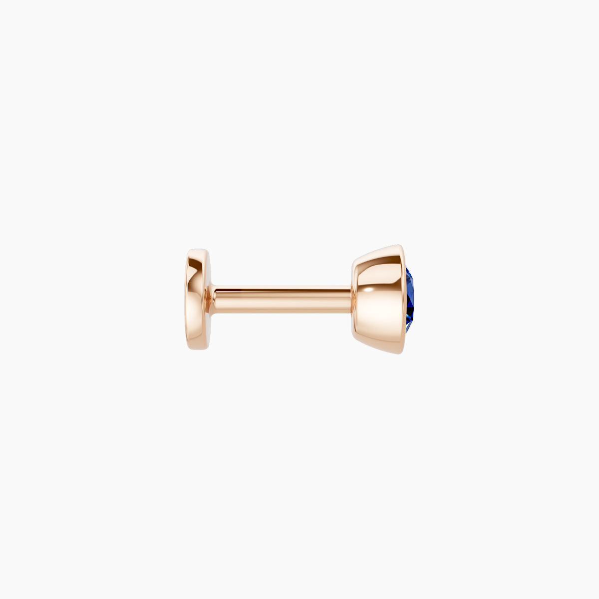 Eos | 18k Rose Gold 5 mm 4 mm Round Sapphire Nose Piercing
