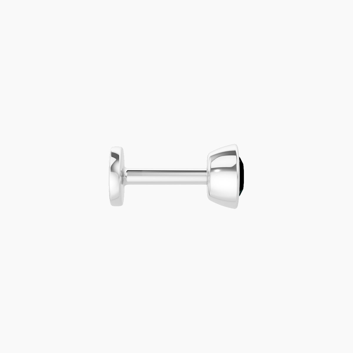 Eos | 18k White Gold 5 mm 4 mm Round Black Diamond Nose Piercing