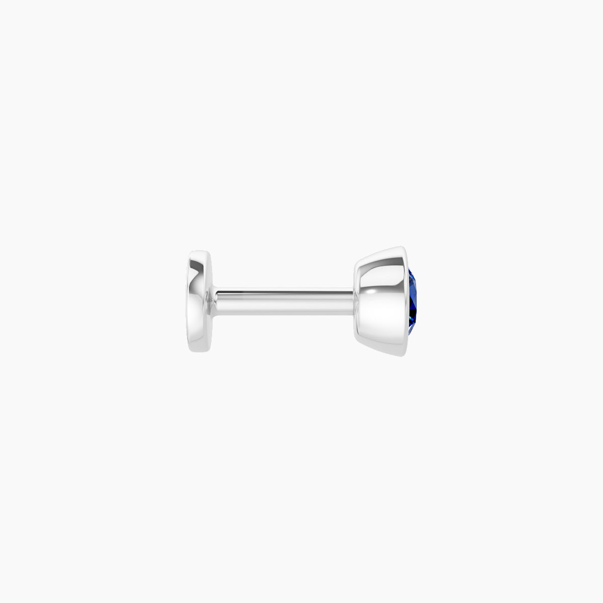 Eos | 18k White Gold 5 mm 4 mm Round Sapphire Nose Piercing