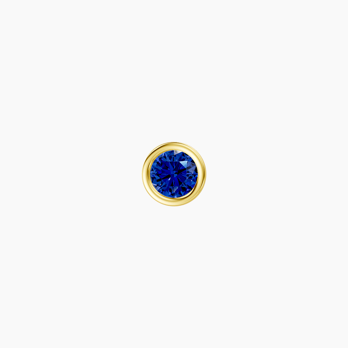 Eos | 18k Yellow Gold 5 mm 4 mm Round Sapphire Nose Piercing