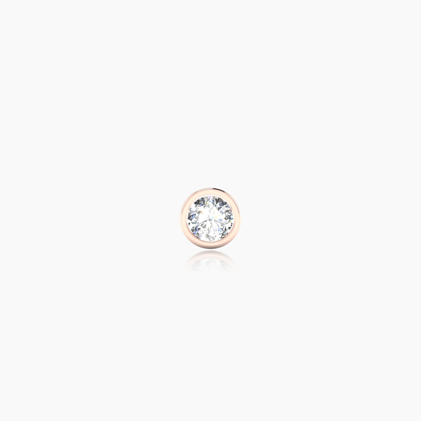 Eos | 18k Rose Gold 4 mm 5 mm Round Diamond Nostril Piercing