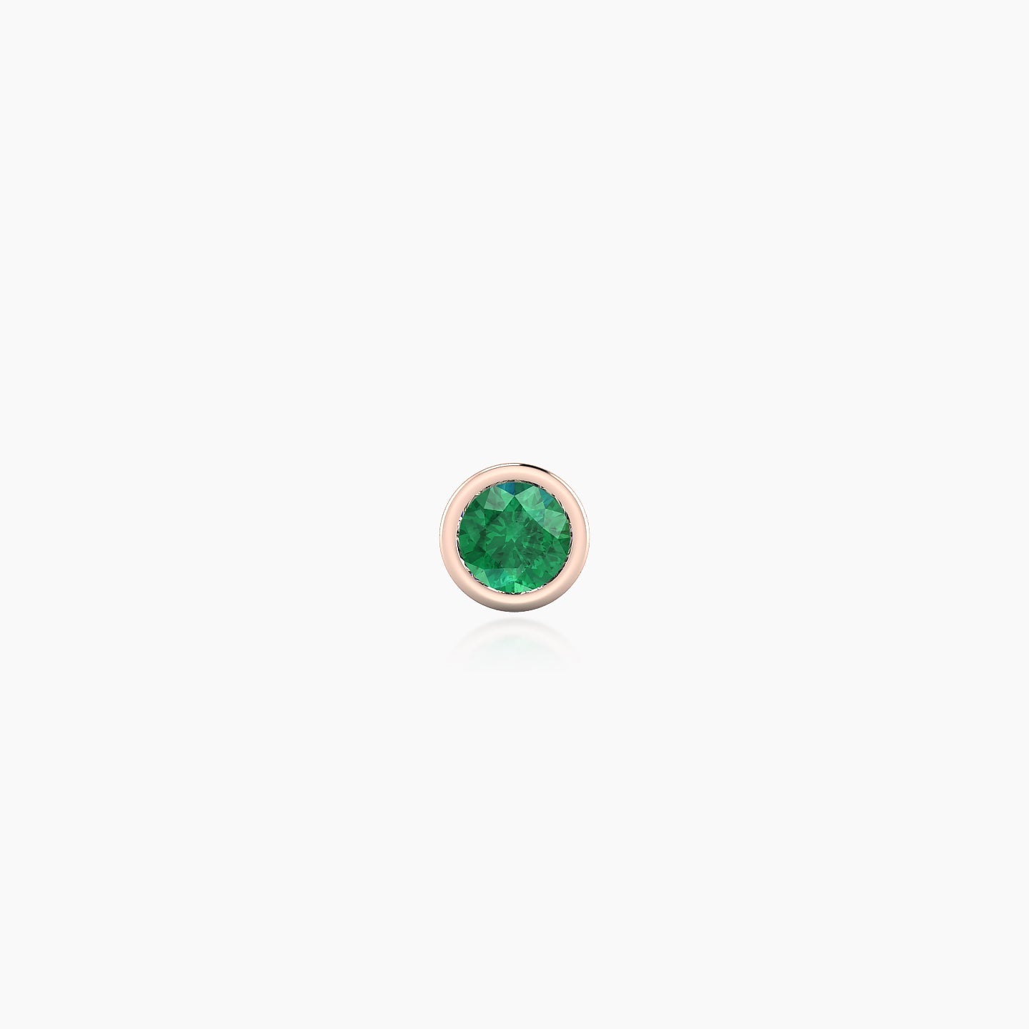 Eos | 18k Rose Gold 5 mm 4 mm Round Emerald Nostril Piercing