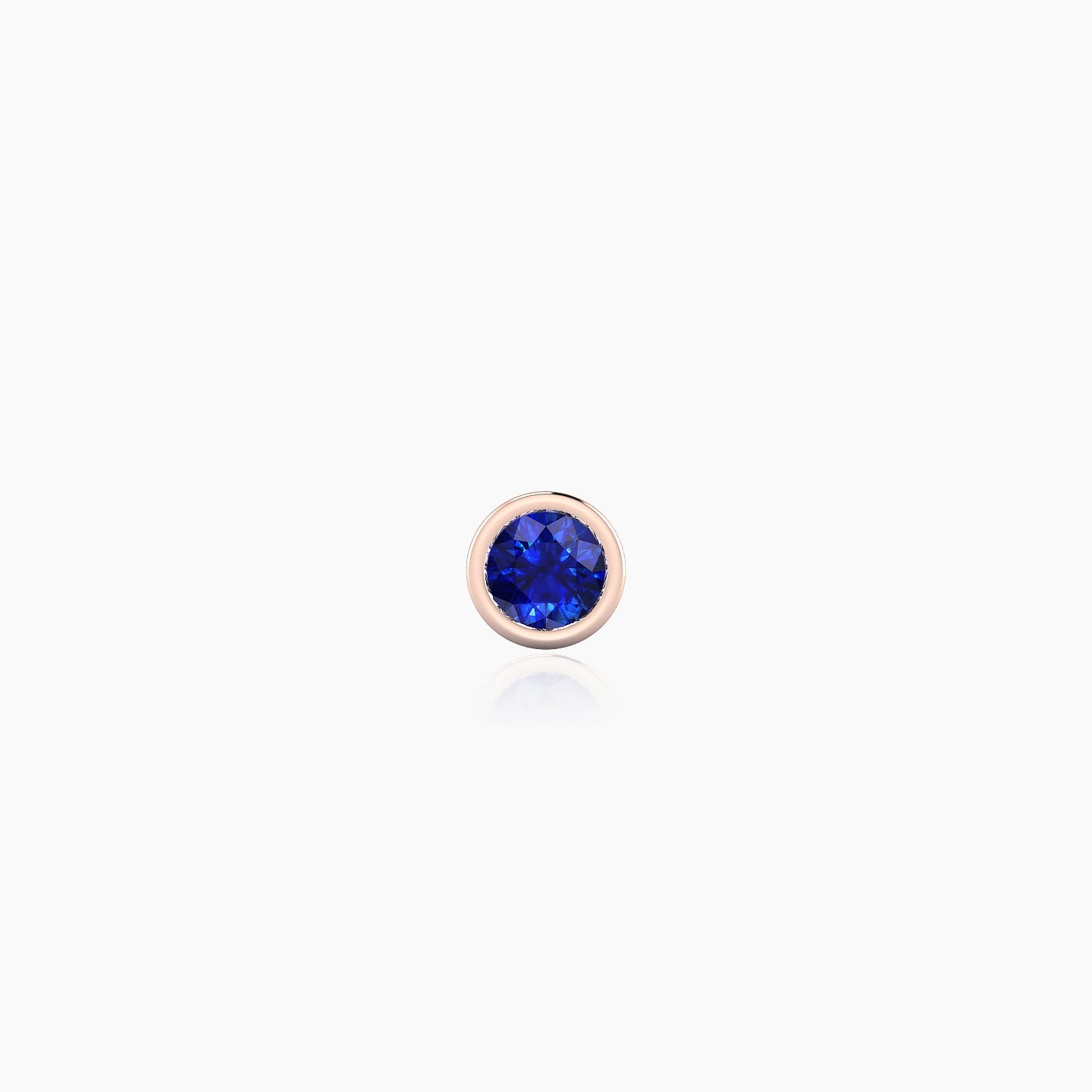 Eos | 18k Rose Gold 5 mm 4 mm Round Sapphire Nostril Piercing