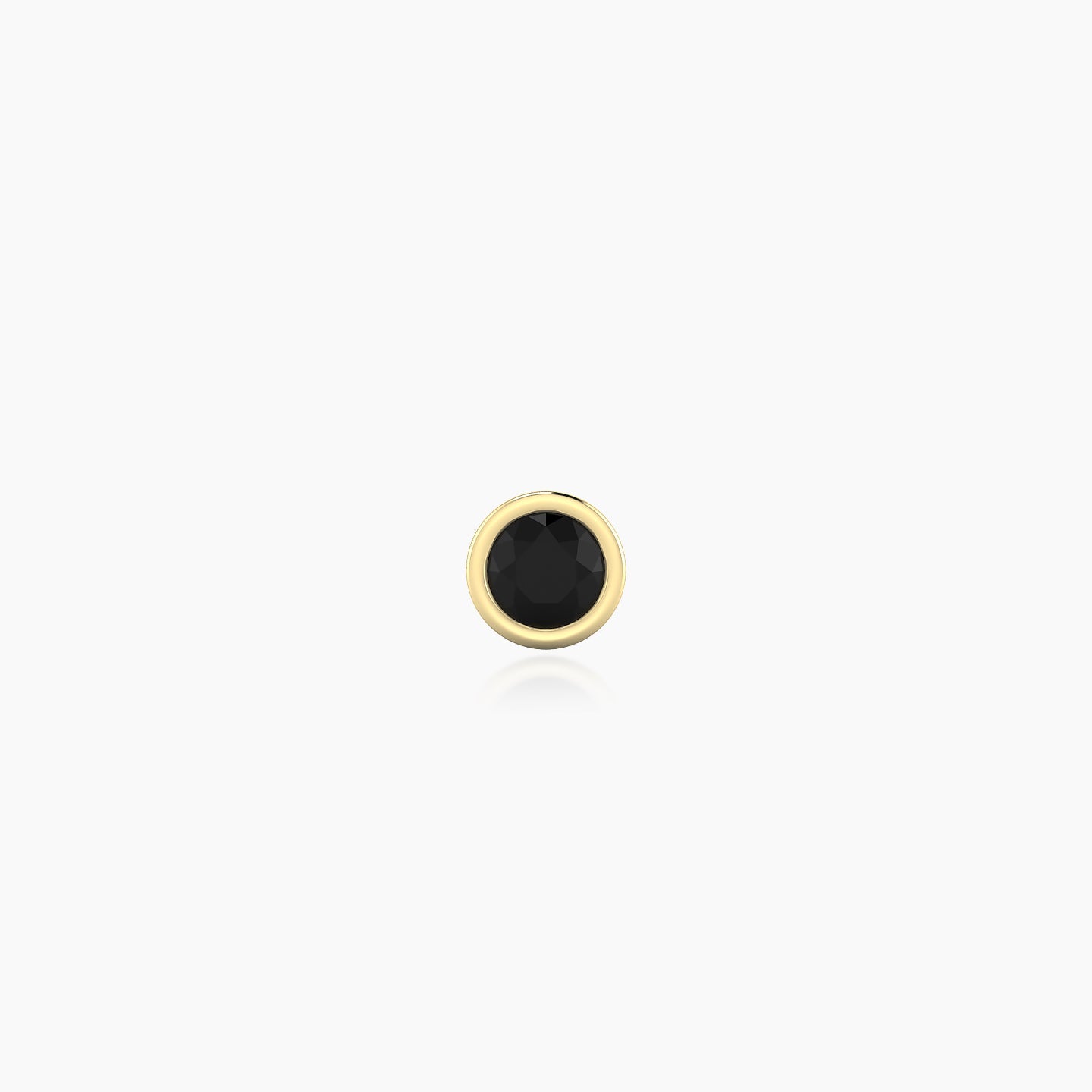 Eos | 18k Yellow Gold 5 mm 4 mm Round Black Diamond Nostril Piercing