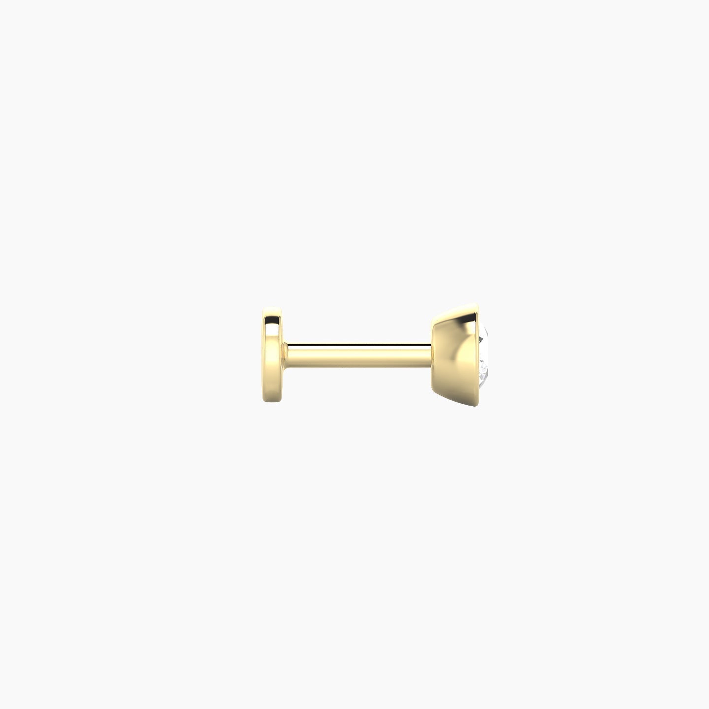 Eos | 18k Yellow Gold 4 mm 5 mm Round Diamond Nostril Piercing