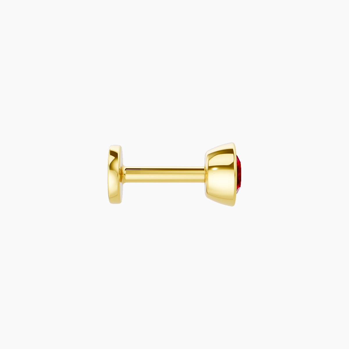 Eos | 18k Yellow Gold 5 mm 4 mm Round Ruby Piercing